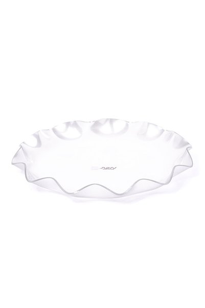 VASA Silver acrylic serving plate, size 34