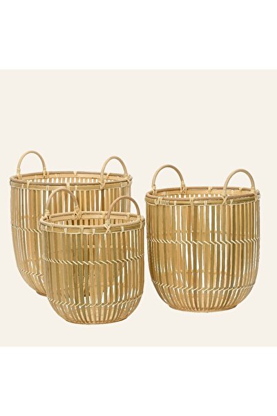 Beauty Home ΚΑΛΑΘΙΑ ΑΠΟ ΜΠΑΜΠΟΥ 38 x 35 εκ. ΣΕΤ 3 ΤΕΜΑΧΙΩΝ