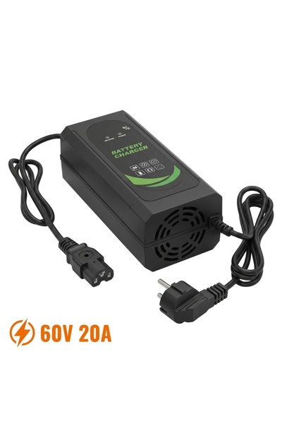 S-Line 60V 20A Elektrikli Scooter Bisiklet Şarj Cihazı 67.2V Dijital Ekranlı