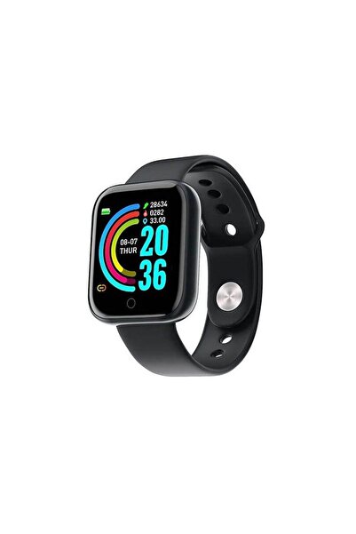 OEM Y68 Smartwatch με Παλμογράφο (Μαύρο)
