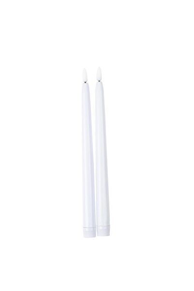 Beauty Home 2 Κεριά LED Λευκά 27,5 x 2 εκ. – 2 μπαταρίες AA δεν περιλαμβάνονται