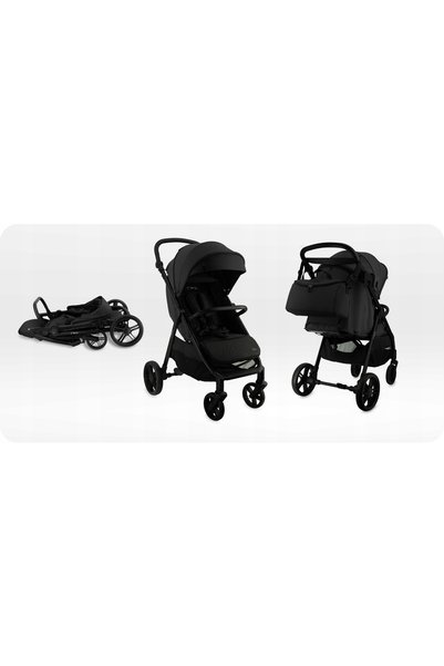 Momi Cărucior pentru copii până la 22 kg - CLARA NEGRU - Geantă pentru accesorii