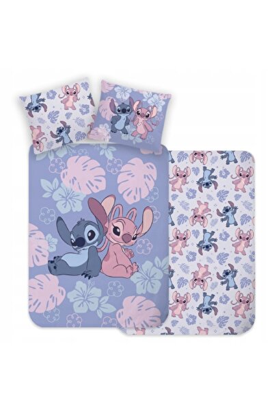CARBOTEX Set de lenjerie de pat pentru copii, din două piese, Lilo și Stitch ...