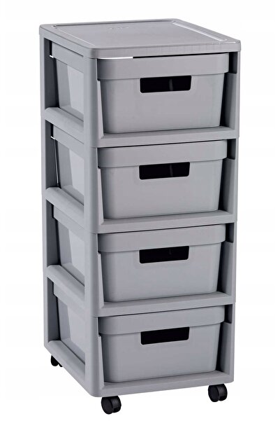 CURVER Dulap cu rafturi 4 sertare 11 l, gri Infinity 231557