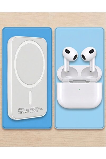 Ath Σετ Combo 2 σε 1: Ασύρματο Powerbank MagSafe 5000mAh + Ακουστικά Bluetoot...