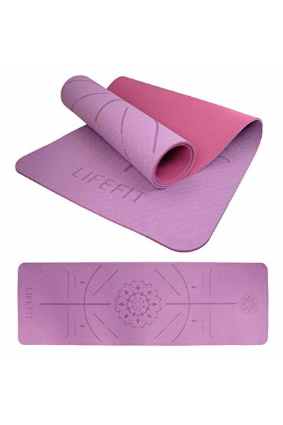 LifeFit Saltea de yoga RELAX DUO, 183x58x0,6, bordo