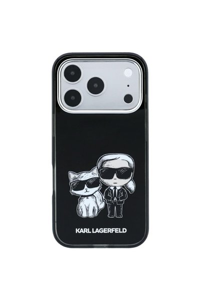 Karl Lagerfeld Husă MagSafe netedă Karl & Choupette pentru iPhone 18/17 Pro M...