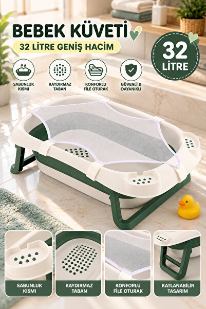 Zuu Baby Damla Bebek Banyo KÜVETİ BEYAZ- -FİLELİ