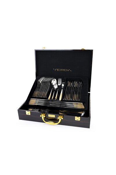 VERDA 72-Piece Spoon Set, Gold-Plated Silver