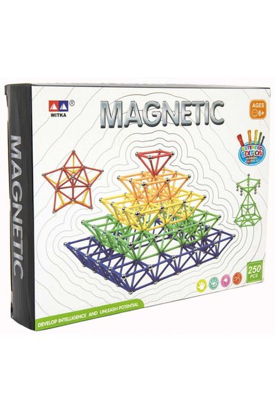 TEDDIES Blocuri magnetice Set de construcție magnetic 250 piese