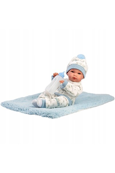 Llorens 63509 BEBE BĂIEȚEL VERITABIL. Păpușă cu corp integral din vinil de 35 cm