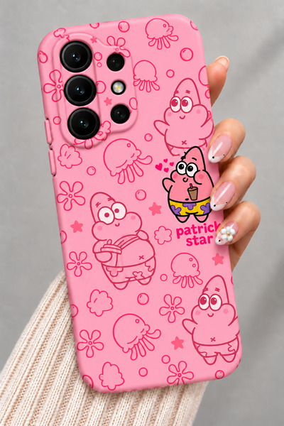 Kipcase Samsung Galaxy S25 Ultra Uyumlu Kılıf Pembe Patrick Star Desenli Kame...