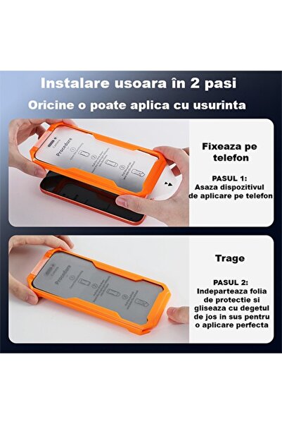 HEYBİNGO Folie de protecție pentru confidențialitate E-SNAP pentru iPhone 14, 9H, Instalare instantanee, Eliminare praf