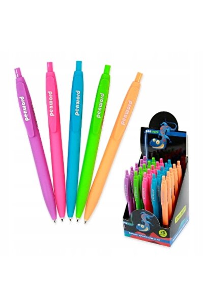 PENWORD Longopis automat albastru fluo 25 bucăți. JP4014