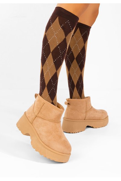 B T Shoes Ghete imblanite dama Maruvia kaki