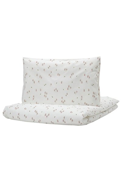 IKEA Set de lenjerie de pat 110 x 125 cm alb