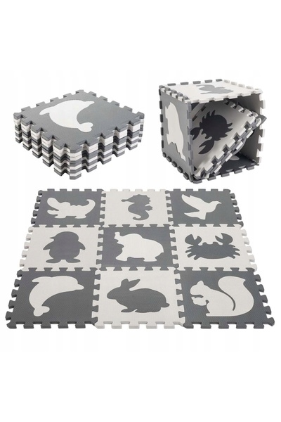 Ikonka KX5207 Saltea puzzle din spumă pentru copii 9 el. magician