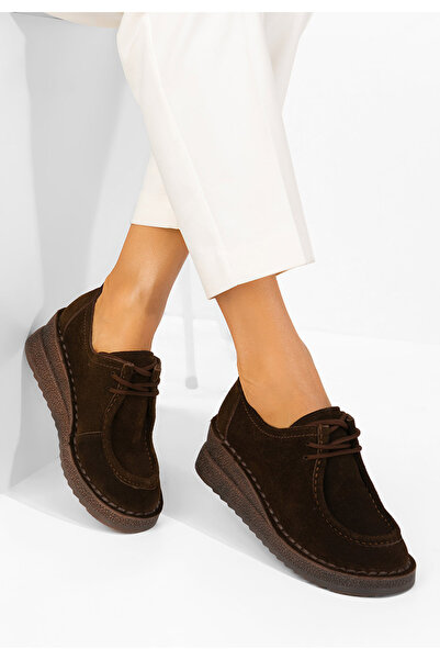 B T Shoes Дамски ежедневни обувки Valleria, кафяви, кожени