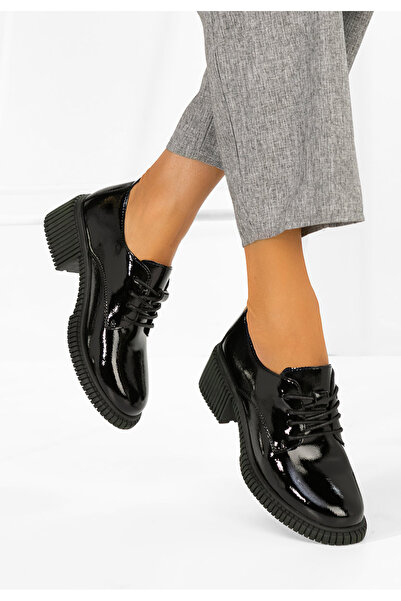 B T Shoes Γυναικεία καθημερινά δερμάτινα παπούτσια Careya V2 μαύρα