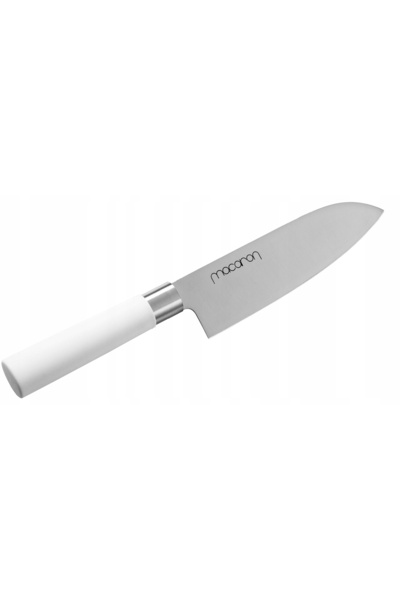 Satake CUȚIT SANTOKU Alb Macaron 17 cm Oțel japonez alb cu molibden