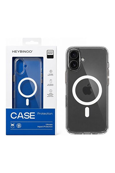 HEYBİNGO Husă transparentă X-MAN pentru iPhone 16, Subțire, Antișoc, MagSafe,...