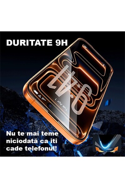 HEYBİNGO Folie de protecție pentru confidențialitate E-SNAP pentru iPhone 17, 2 bucăți, 9H, Instalare instantanee, Eliminare praf