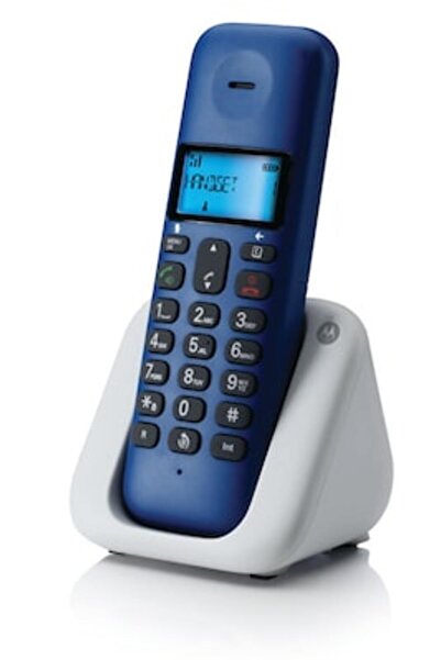 Motorola T301 Royal Blue ελληνικό Μενού Ασύρματο Τηλέφωνο Με Ανοιχτή Ακρόαση