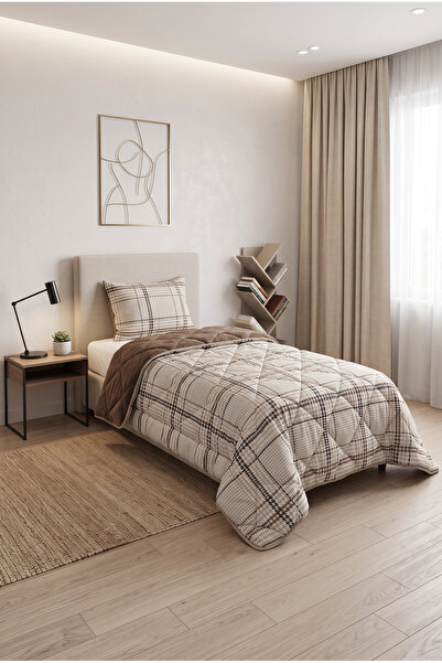 Merinos Comforter Tek Kişilik Yorgan Seti Siyah Çizgili