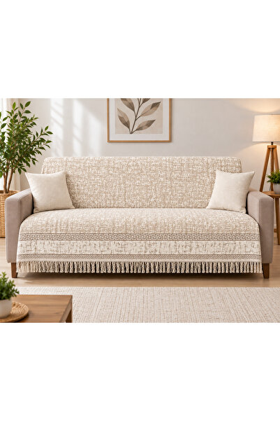 Keten %100 Pamuklu Çift Taraflı Çekyat&Koltuk Örtüsü 180x220cm