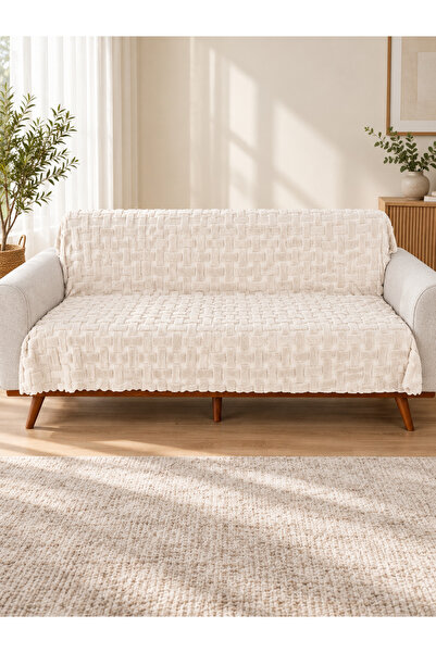 Faiend Premium Dot Based Embossed Patterned Sofa Cover Sofa Bed Cover Sofa Sh...