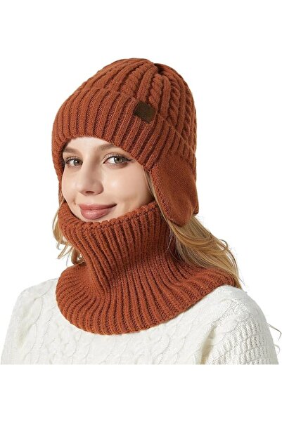 NALACAL Women Winter Beanie Hat, with Face Shield, Peruvian Circle Scarf Set,...