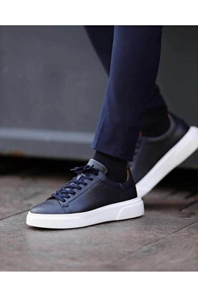 Erkek Hakiki Deri Günlük Spor Sneaker Ayakkabı