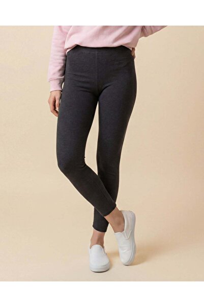 REDTAG Women Charcoal Long Length Leggings