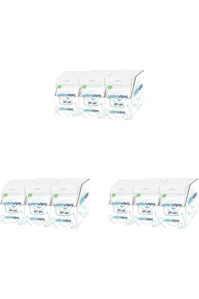WaterWipes مناديل سينسيتيف+ المبللة للاستخدام أثناء التنقل، تحتوي على 99.9% م...