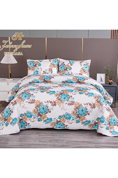 Pucioasa Home Cuvertura de pat cu 2 fete, 100% PES, 3 piese, pat 2 persoane, ...