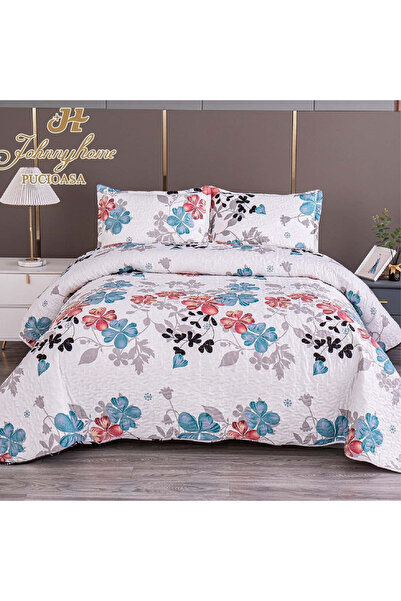 Pucioasa Home Cuvertura de pat cu 2 fete, 100% PES, 3 piese, pat 2 persoane, ...