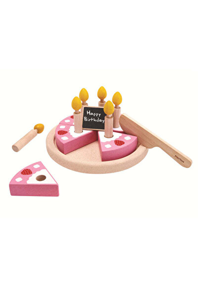 PLANTOYS Birthday Cake Set — Wooden Pretend Play Set