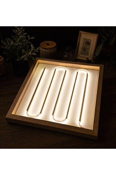 LED Işıklı 30x30 Kayın Ağacı Eskiz ve Çizim Masası | Premium Cam Yüzeyli Çizim Tahtası