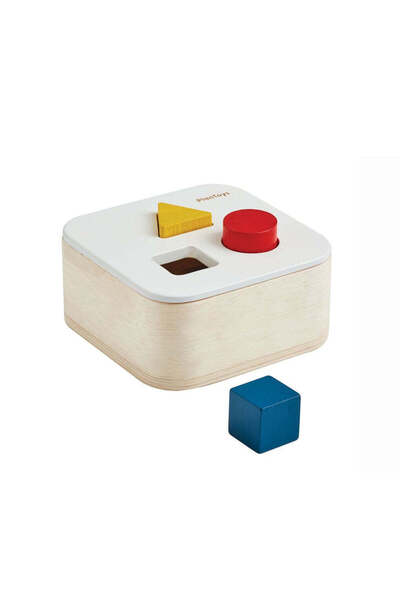 PLANTOYS Shape & Sort It Out Bin — Wooden Toddler Toy