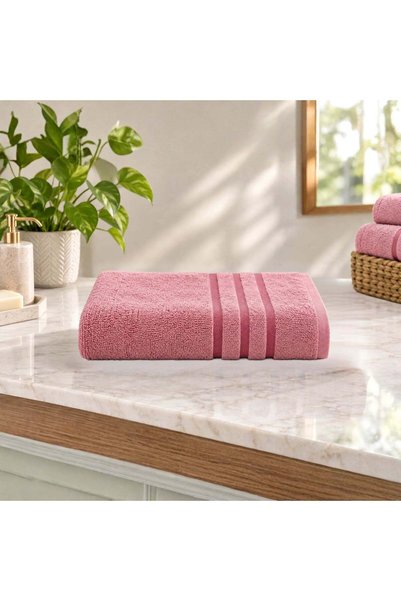 BYFT Home Serene Hand Towel, 50 x 90 Cm, 550 GSM, 100% Cotton, Soft Absorbent Quick Dry Bathroom Towel, Light Pink, Set of 01