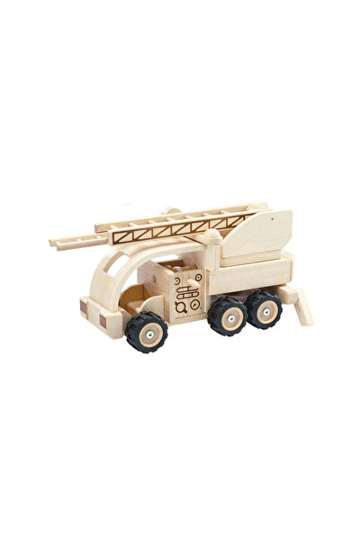PLANTOYS Fire Truck — Wooden Toy Vehicle