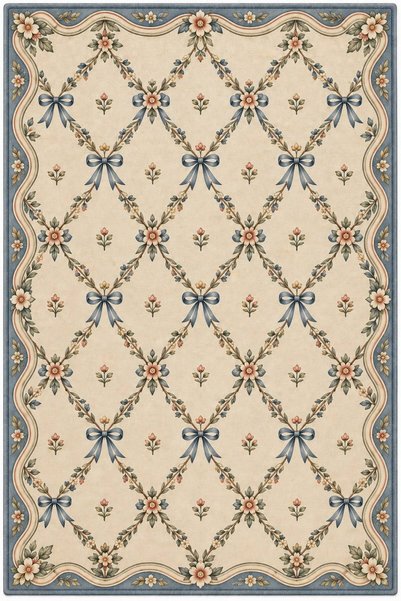 Rugs Modern Halı سجادة زخرفية منسوجة بنمط زهور وشريط عتيق من إي تي إيه eta4343