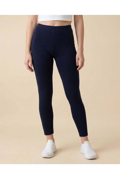 REDTAG Women Navy Long Length Leggings