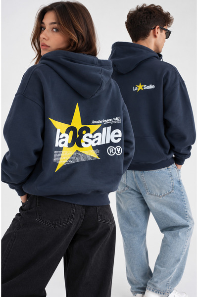 Machetta Unisex Oversize La Salle Star Printed Hooded Sweatshirt