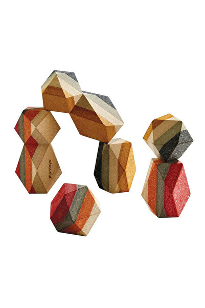 PLANTOYS Geo Stacking Rock — Wooden Building Toy
