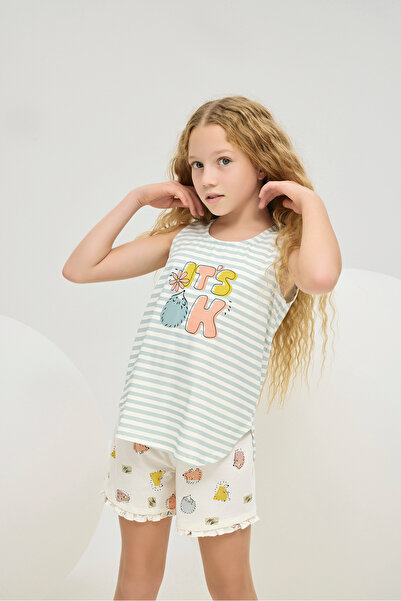 ZEYZEY 8816 Girls' Printed Shorts Set