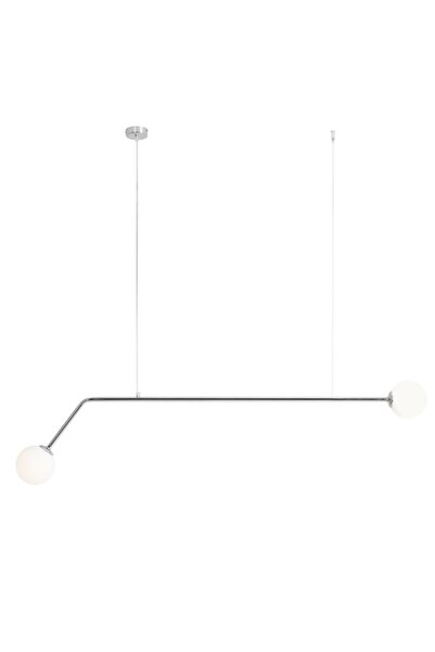 Aldex Lustră suspendată Pure 2, Aldex, metal, E14, Crom, 150x14x120cm