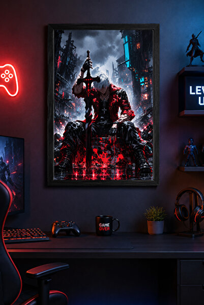 Charmbi Poster înrămat pe lemn Devil May Cry, cadou, pictură murală, imprimar...