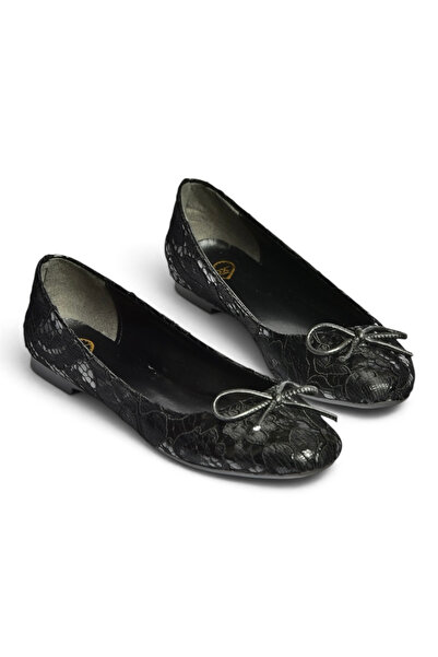 Fox Shoes Z726243404 Black Fabric Women's Ballerinas