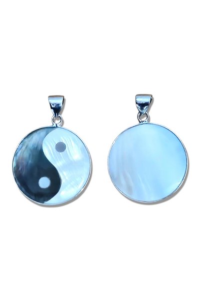 Pozitif Doğal Taş Yin Yang Symbol Natural Necklace 654-4